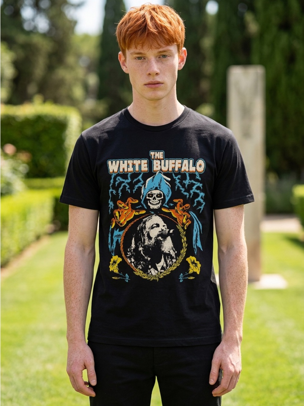 NWT Unisex The White Buffalo Jake Smith Concert Tee Reaper Freight Train - XL